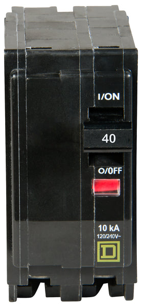 Square D QO240CP 40A 2P 120/240V Standard Miniature Circuit Breaker Plug-in Mount