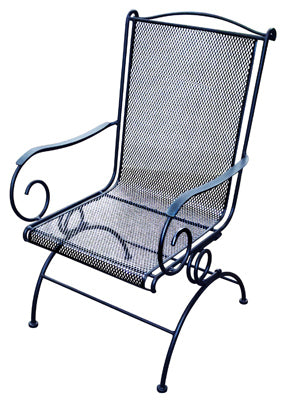 Sillón mecedor con muelles helicoidales Uptown, acero negro (paquete de 2)
