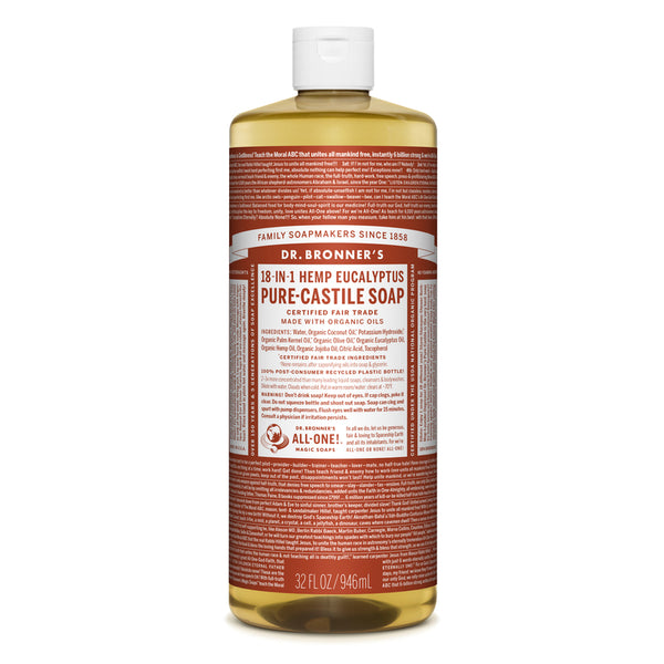 Dr. Bronner's Organic Eucalyptus Scent Pure-Castile Liquid Soap 32 oz. 1 pk (Pack of 12)