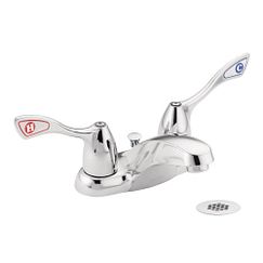 Grifo para lavabo de dos manijas cromado