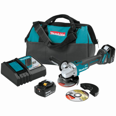 Kit de amoladora angular de corte inalámbrica LXT, 4-1/2 y 5 pulgadas, motor sin escobillas, batería de iones de litio de 18 voltios