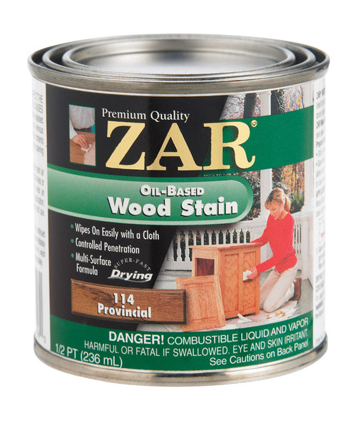 ZAR Semi-Transparent Smooth Provincial Oil-Based Oil Wood Stain 1/2 pt.