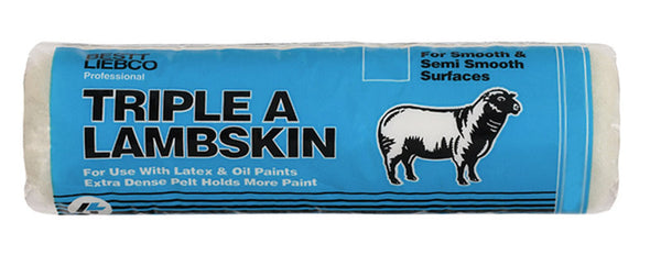 Bestt Liebco Triple A Lambskin 9 in. W X 3/4 in. S Paint Roller Cover 1 pk