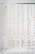 InterDesign 36780 72 X 72 Silver & Gold Dots Addie Decorative Shower Curtain Liner