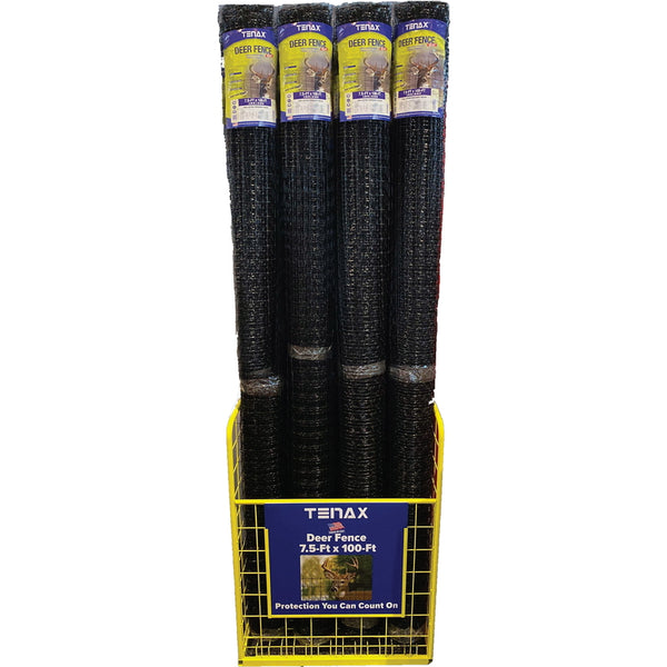Tenax 7.5 ft. H x 100 ft. L Polypropylene Deer Fence Black