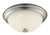 Bel Air Lighting CB-1990 BN 11 2 Light Flushmount Small W/White Frost Glass In Brushed Nickel Finish