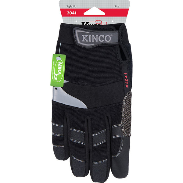 Guantes de trabajo acolchados para interior y exterior Kinco General para hombre, color negro, talla M, 1 par