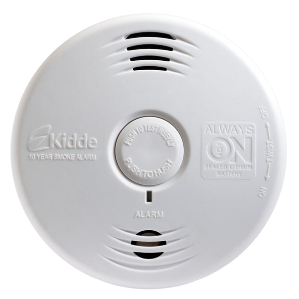 Kidde Worry-Free Battery-Powered Photoelectric Smoke Detector 1 pk