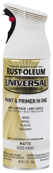 Rustoleum 282818 12 Oz Iced Gray Universal® Matte Spray Paint (Pack of 6)