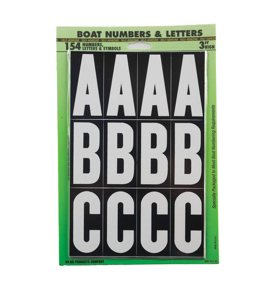Hy-Ko 3 in. Reflective White Vinyl Letters and Numbers 0-9, A-Z Self-Adhesive 1 pk (Pack of 10)