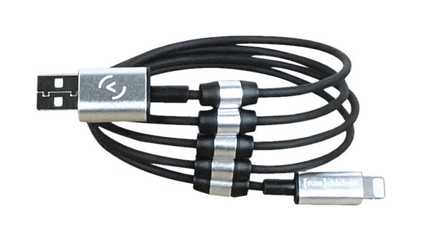 Fuse Chicken Rivet Charge Black Cell Phone Accessories Apple 3.2 ft. L