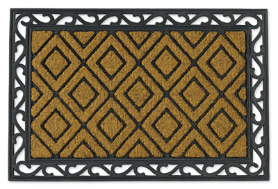 Felpudo rectangular de fibra de coco y caucho, 24 x 36 pulgadas.