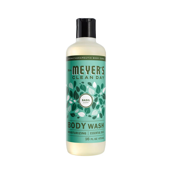 Mrs. Meyer's Clean Day - Gel de baño - Albahaca - Caja de 6 - 16 fl oz (paquete de 6)