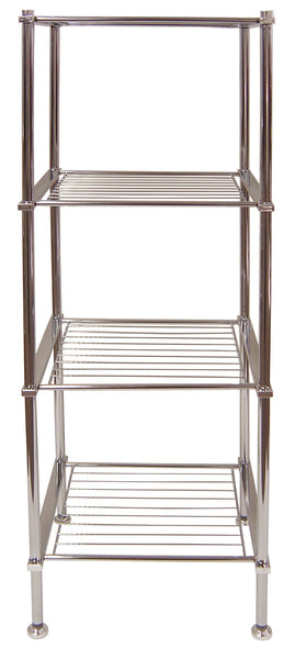 Organize It All 16984w 4 Tier Chrome Finish Metro Bath Shelf