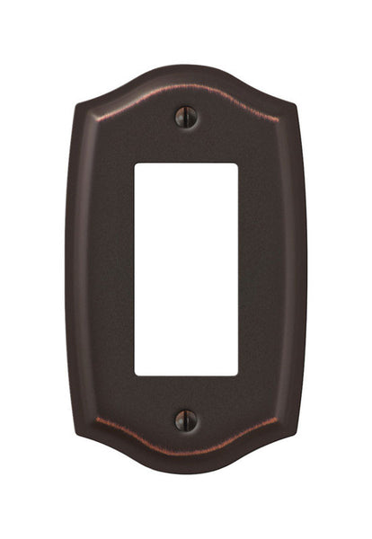 Amerelle Sonoma Aged Bronze 1 gang Stamped Steel Rocker Wall Plate 1 pk