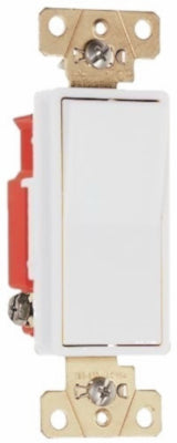 Interruptor decorativo, 3 vías, blanco, 20 amperios