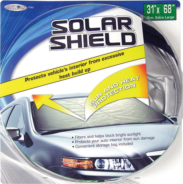 Custom Accessories 31.5 in. L x 38 in. W Silver Foldable Sun Shade