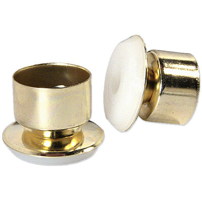 Guías giratorias para muebles, latón dorado/plástico, 7/8 pulg., paquete de 4.