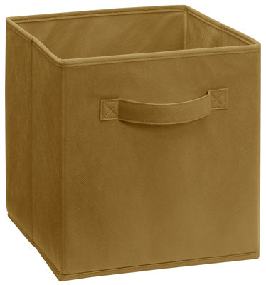 Cajón de tela, moca, 11 x 10,5 x 10,5 pulgadas.