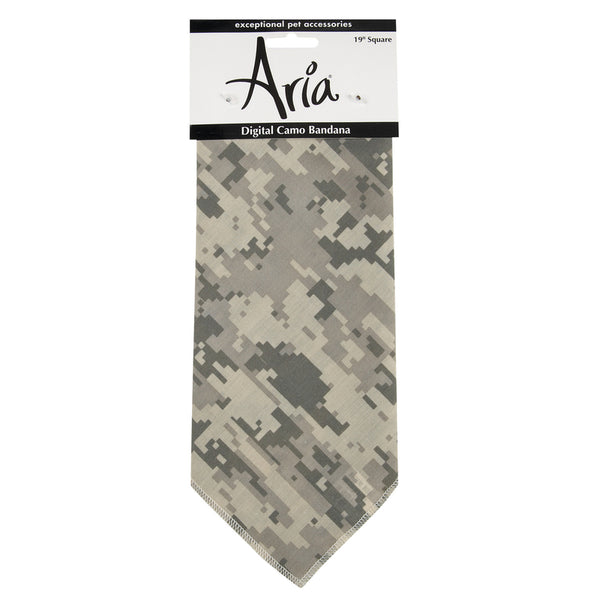 Bandana con estampado digital de camuflaje verde Aria