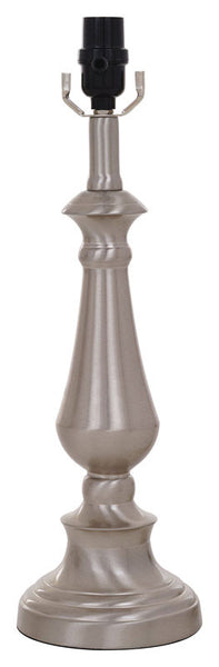 Living Accents 18-1/2 in. Brushed Silver Lamp Base (Pack of 4)