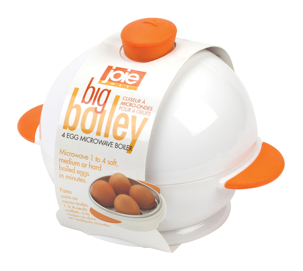 Joie 50986 6.75 X 5.25 X 5 White & Orange Big Boiley 4 Egg Microwave Egg Cooker