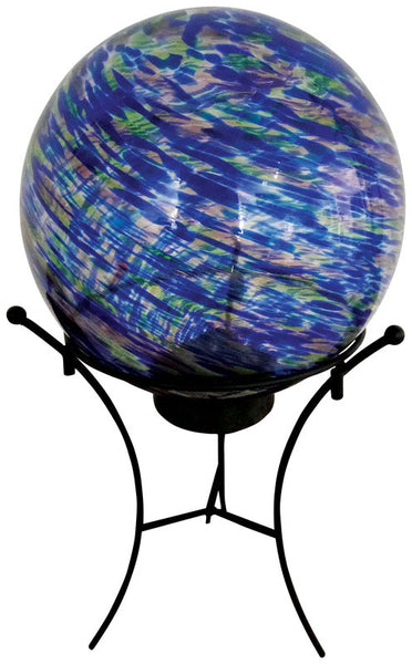 Meadow Creek Luminous Garden Glass Multi-color 11.8 in. H Gazing Ball (Pack of 2)