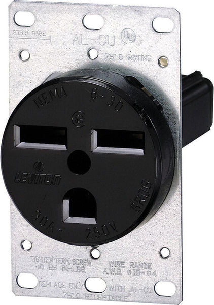 Leviton R60-05372-000 Industrial Grade Straight Blade Flush Mount Receptacle