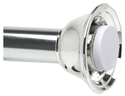 Minimal Tension Shower Rod, Adjustable, Chrome, 42 to 72-In.