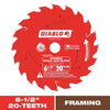 Diablo 6-1/2 in. D X 20 mm Carbide Tipped Track Saw Blade 20 teeth 1 pk
