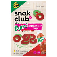 Snak Club Tajin Chili and Lime Watermelon Rings 5 oz Bagged (Pack of 6)