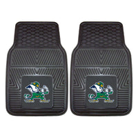 Notre Dame Leprechaun Heavy Duty Car Mat Set - 2 Pieces
