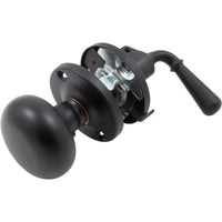 Rim Storm Door Lock, with 1-Inch Backset, 1-3/4 Inches, Matte Black by Stone Harbor Hardware (C) - Open Box