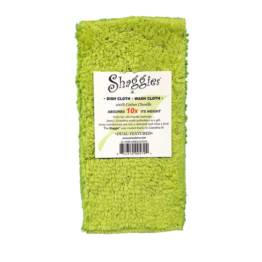 Janey Lynn's Designs Shaggies Limealicious Cotton Dish Cloth 10 in. L x 10 in. W (Pack of 6)