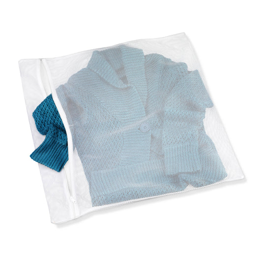 Honey-Can-Do White Mesh Fabric Sweater Wash Bag