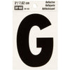 Hy-Ko 3 in. Reflective Black Vinyl Letter G Self-Adhesive 1 pc. (Pack of 10)