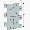 Simpson Strong-Tie 4.3 in. H X 0.1 in. W X 3 in. L Galvanized Steel Tie Plate - Open Box