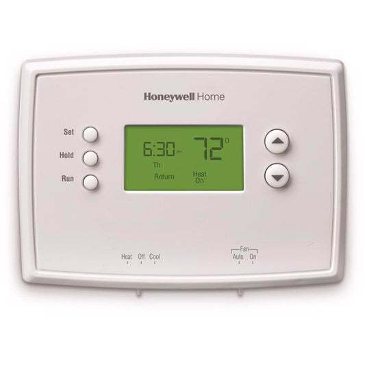 Honeywell Square 24 V White Heating and Cooling Push Buttons Programmable Thermostat