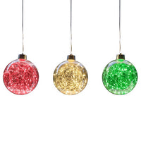 Celebrations LED RGWW Globe Ornament 8 in. Hanging Decor