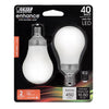 Feit Enhance A15 E12 (Candelabra) LED Bulb Soft White 40 Watt Equivalence 2 pk - Deal of The Week