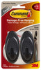 3M Command Medium Plastic Hook 3-1/4 in. L 2 pk