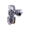 SharkBite 1/2 in. PTC  T X 3/8 in. S Compression  Brass Dual Outlet Angle Stop - Deal of The Week