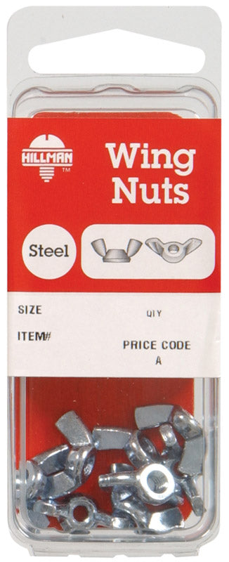 Hillman 10/24 in. Zinc-Plated Steel SAE Wing Nut 10 pk (Pack of 10)