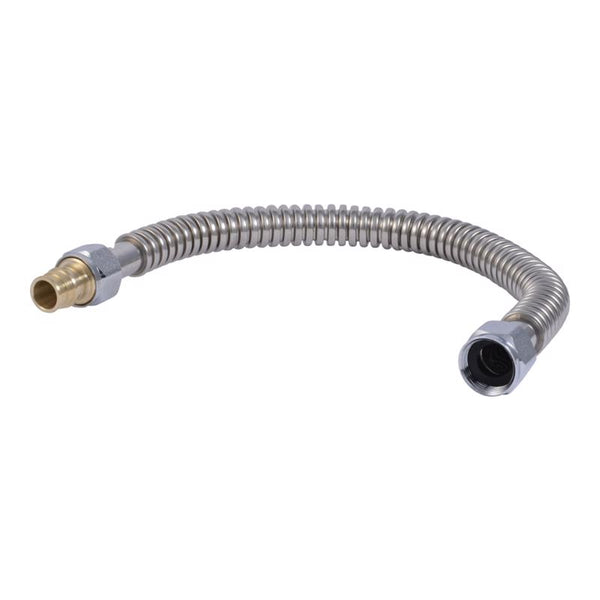 Conector de suministro para calentador de agua de acero inoxidable SharkBite, FIP de 3/4 in. cada extremo X FIP D de 3/4 in., 18 in.