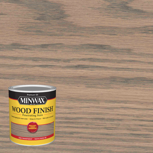 Minwax Rustic Beige Semi-Transparent Oil-Based Penetrating Wood Stain 1 qt. (Pack of 4)