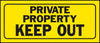 Hy-Ko English Private Property Keep Out Sign Plastic 6 in. H x 14 in. W (Pack of 5)