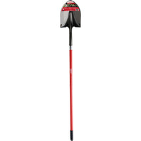 Bond Round Point Shovel with Fiberglass Handle Red 58 in