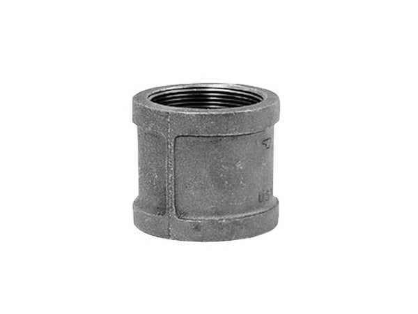 Acoplamiento de hierro maleable negro para yunque de 1/8 pulg. FPT x 1/8 pulg. D FPT