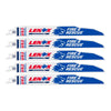 Lenox Demowolf 9 in. Bi-Metal Reciprocating Saw Blade 10 TPI 5 pk