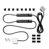 Charg 10 ft. L 7 outlets Power Strip with USB Ports White 1000 J